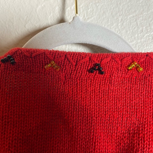 ELEMENTS Women’s button down cardigan sz L fun patchwork colorful beaded - Picture 7 of 8